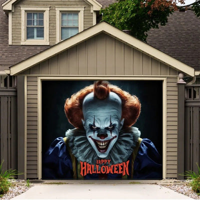 Creepy Clown Halloween Garage Door Covers HC001