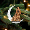 Cocker Spaniel Sit On The Moon Ornament MO130