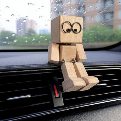 Shaking Feet Wooden Doll - Sways with 12 Pcs Magnetic Expressions