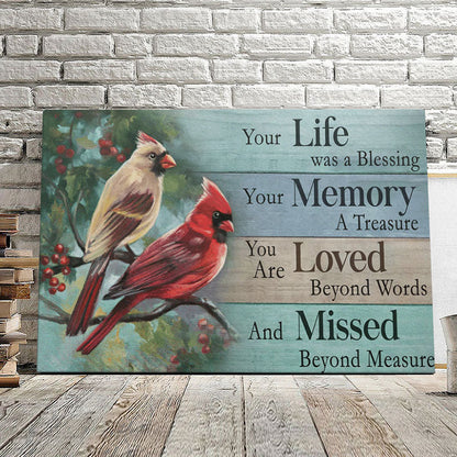 Your Life Was A Blessing - D365 - Gallery Wrapped Canvas Prints
