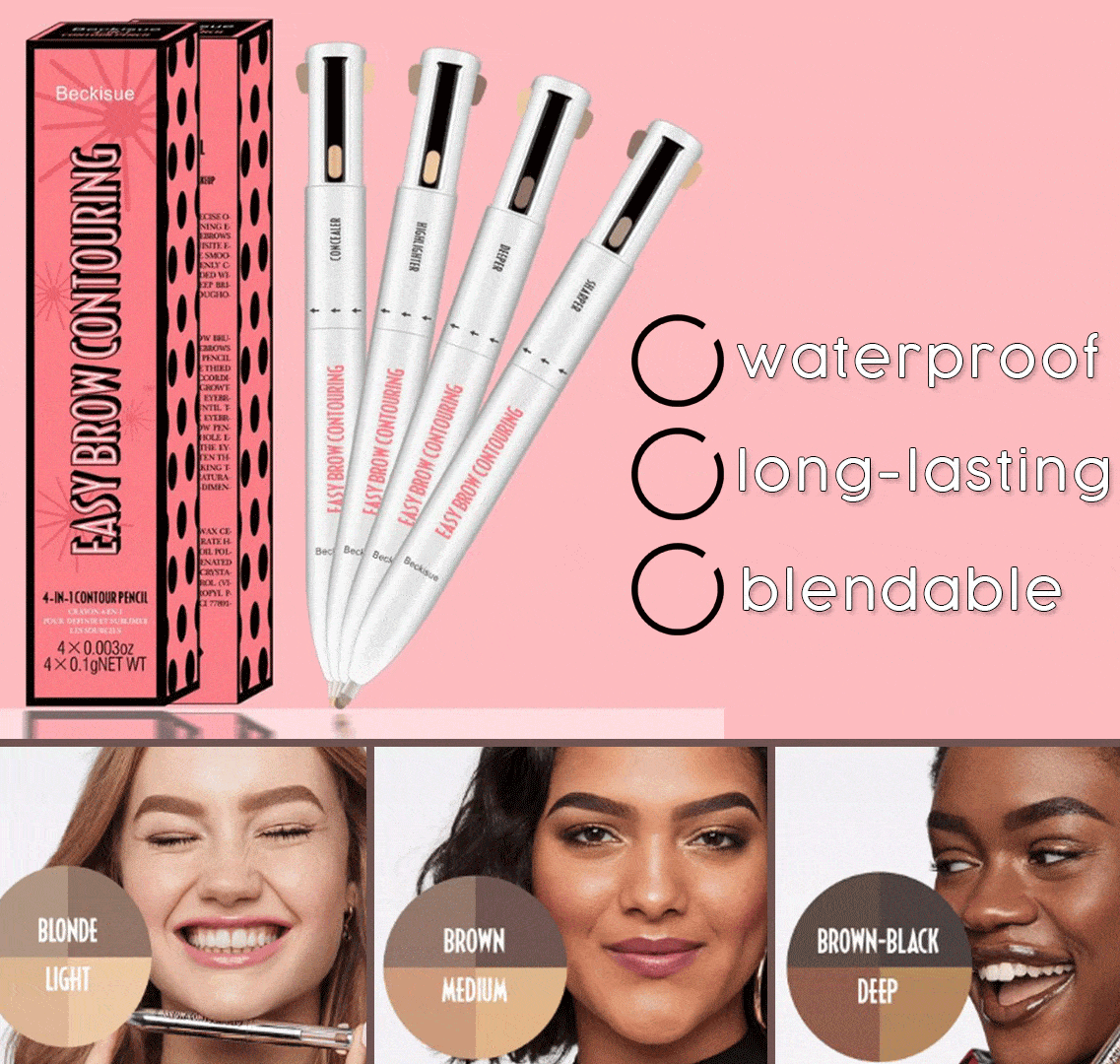 [Hot Sale 50% OFF & Buy 2 FreeShipping] 4-In-1 Brow Contour & Highlight Pen