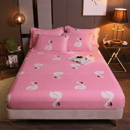 Warmth Heating Micro Fleece Extra Soft Cozy Velvet Plush Fitted Bed Sheet【FREE SHIPPING】