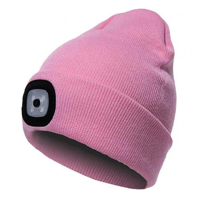 Unisex Winter Warm Knit Hat Head Torch Cap