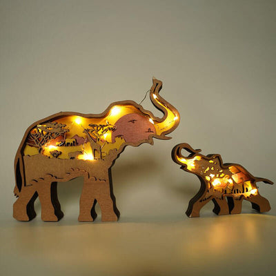 Elephants Carving Handcraft Gift