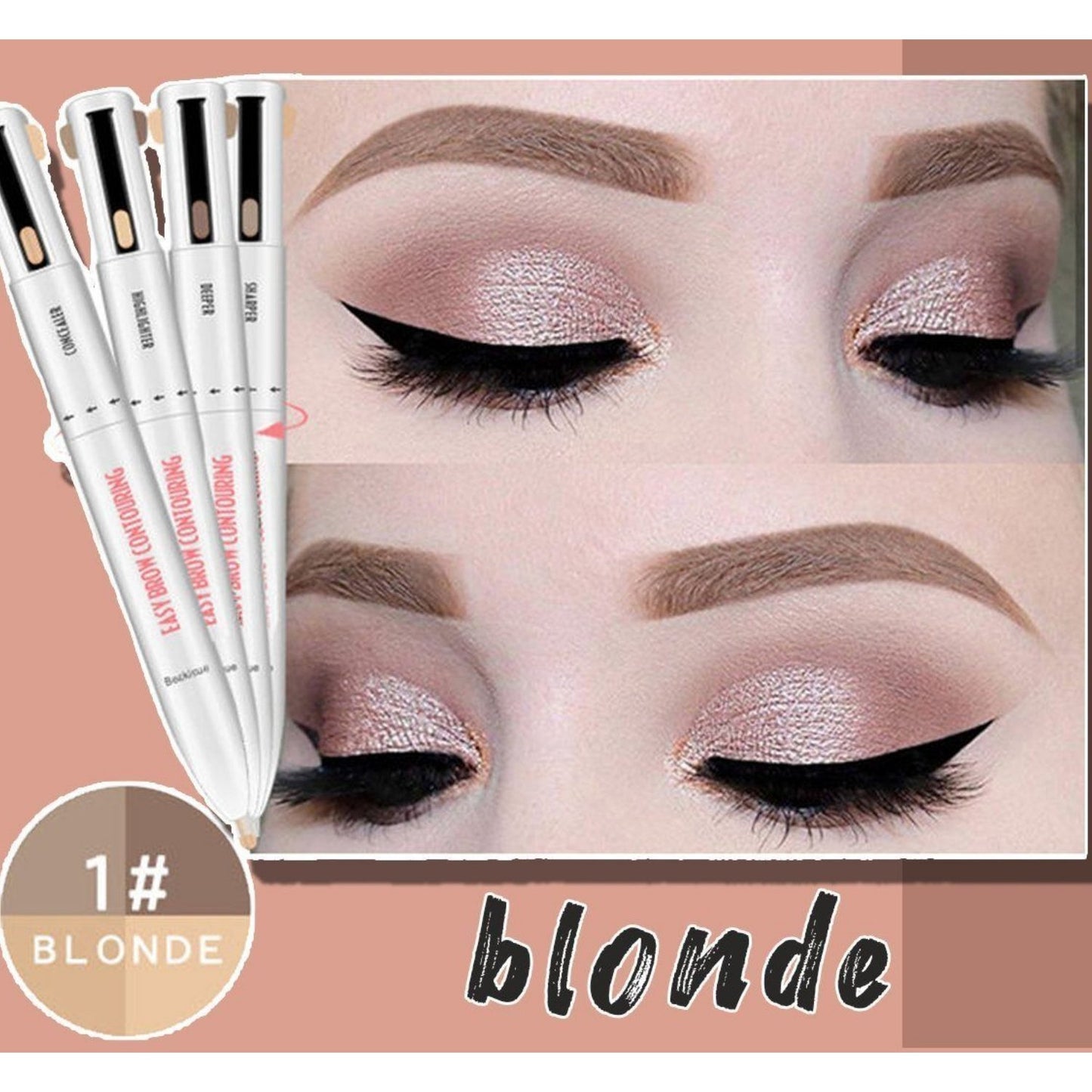 [Hot Sale 50% OFF & Buy 2 FreeShipping] 4-In-1 Brow Contour & Highlight Pen