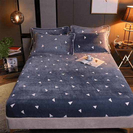 Warmth Heating Micro Fleece Extra Soft Cozy Velvet Plush Fitted Bed Sheet【FREE SHIPPING】