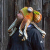 Octopus Pattern Color Block Knitted Hat