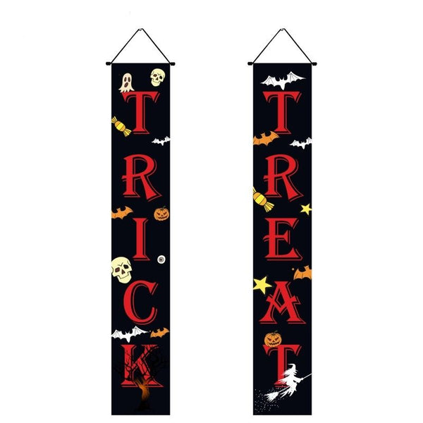 Halloween Porch Sign Hanging Banner