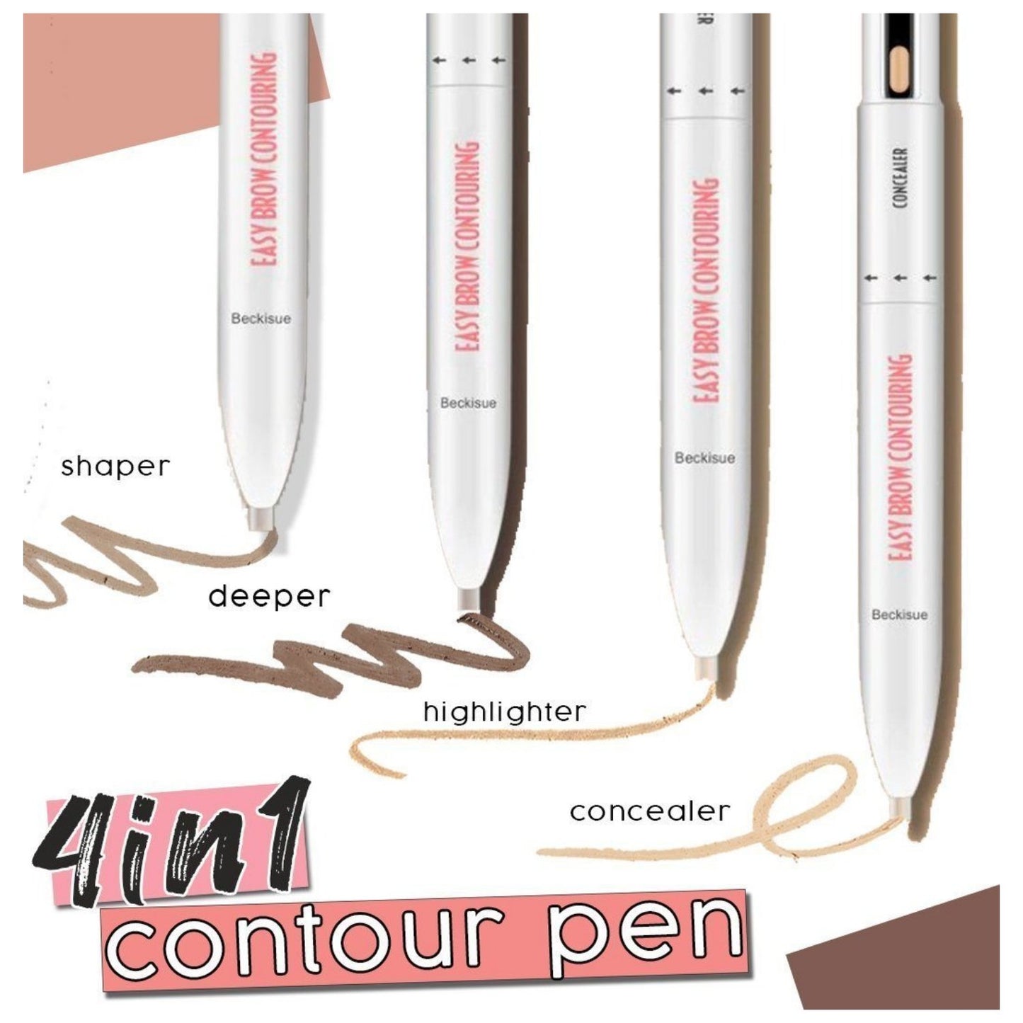 [Hot Sale 50% OFF & Buy 2 FreeShipping] 4-In-1 Brow Contour & Highlight Pen