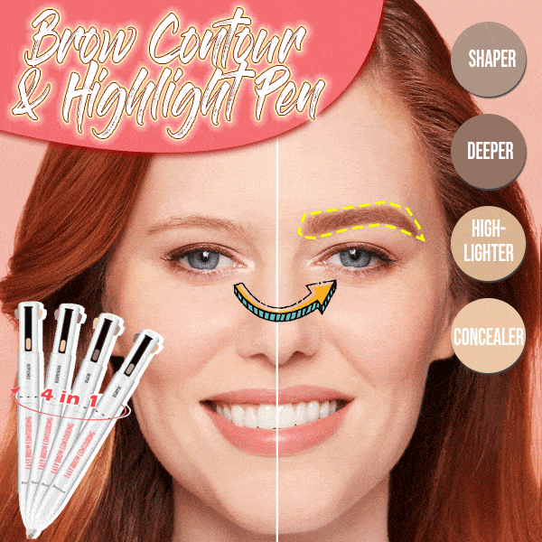 [Hot Sale 50% OFF & Buy 2 FreeShipping] 4-In-1 Brow Contour & Highlight Pen