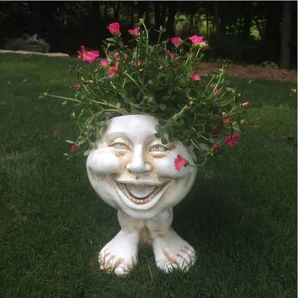 Muggly's Face Statue Planter