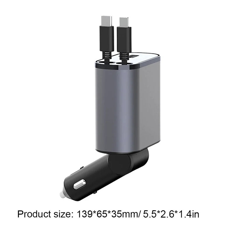 Fast Charge Retractable Car Charger (Fits all vehicles and all phones✨)