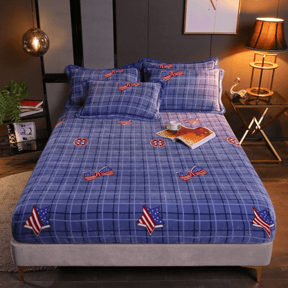 Warmth Heating Micro Fleece Extra Soft Cozy Velvet Plush Fitted Bed Sheet【FREE SHIPPING】
