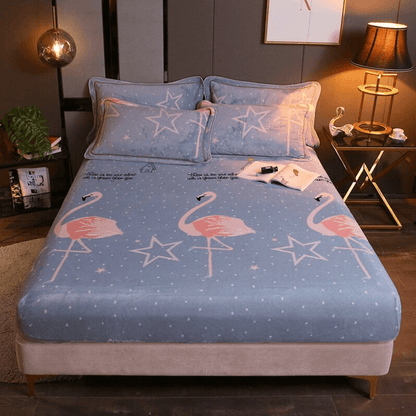 Warmth Heating Micro Fleece Extra Soft Cozy Velvet Plush Fitted Bed Sheet【FREE SHIPPING】