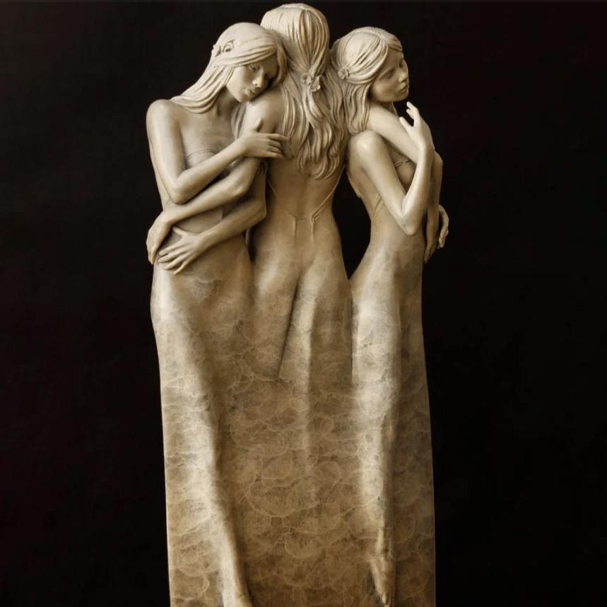 Sculpture of Three Goddess Embracing