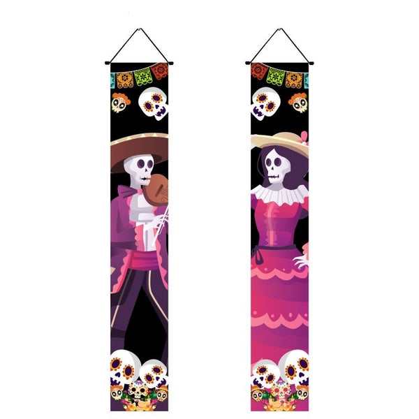 Halloween Porch Sign Hanging Banner
