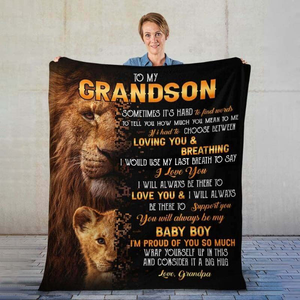 To My Grandson - From Grandpa - A322 - Premium Blanket