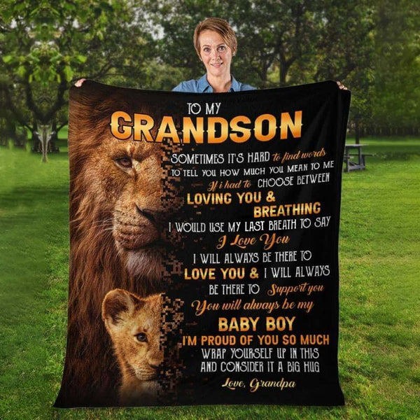 To My Grandson - From Grandpa - A322 - Premium Blanket
