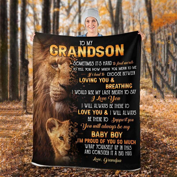 To My Grandson - From Grandpa - A322 - Premium Blanket