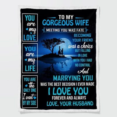 To My Wife - From Husband - A332 - Premium Blanket