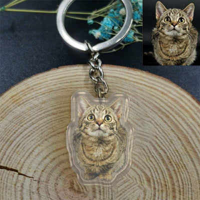 Customized Pet Photo Acrylic Keychain