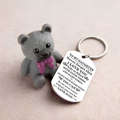 Dad To Daughter - Be The Great Woman - Inspirational Keychain