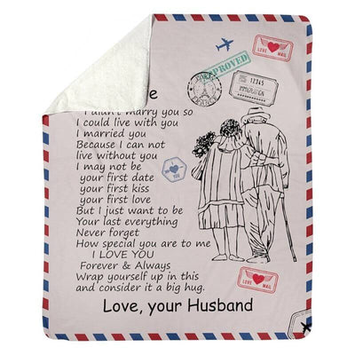 To My Wife - From Husband - A326 - Premium Blanket