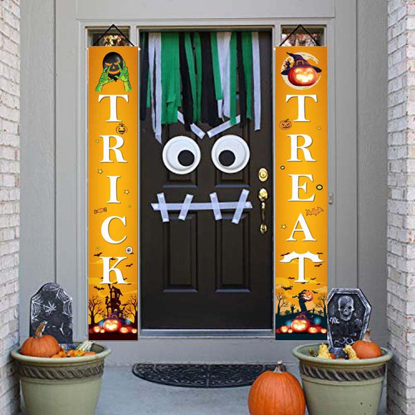 Halloween Porch Sign Hanging Banner