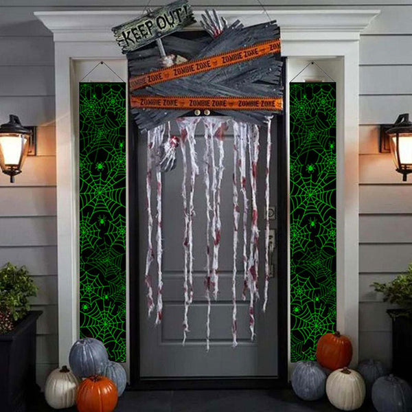 Halloween Porch Sign Hanging Banner