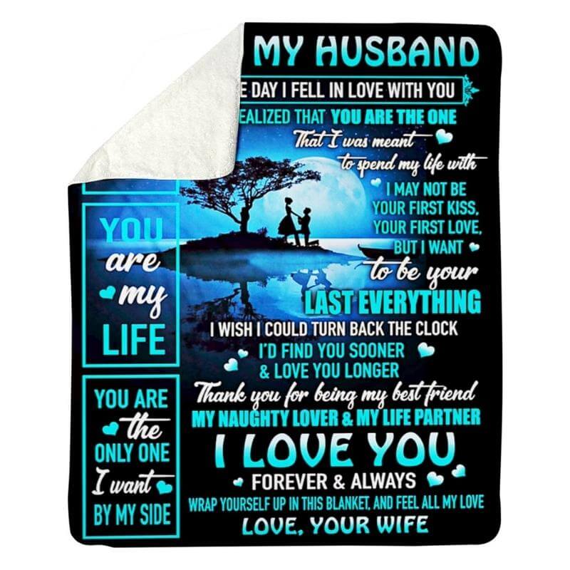 To My Husband - From Wife - A334 - Premium Blanket