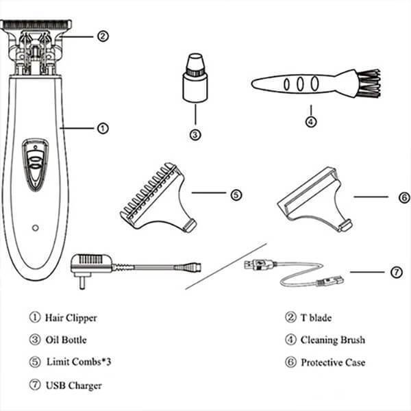 🎁60% OFF - Dual-Voltage Rechargeable Cordless Trimmer Men 0mm Baldheaded Hair Clipper
