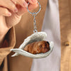 Sleeping Angel Acrylic Keychain Dogue de Bordeaux SA130
