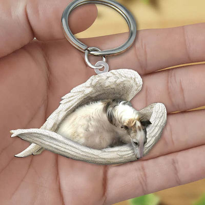 Sleeping Angel Acrylic Keychain Borzoi SA180