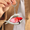 Sleeping Angel Acrylic Keychain Flamingo SA193