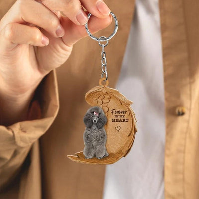 Poodle Forever In My Heart Acrylic Keychain FK070