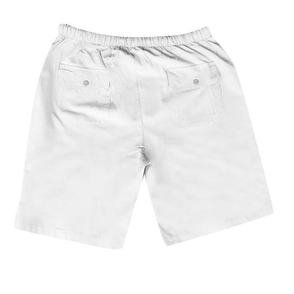 Men's Linen Multi-pocket Drawstring Design Casual Shorts