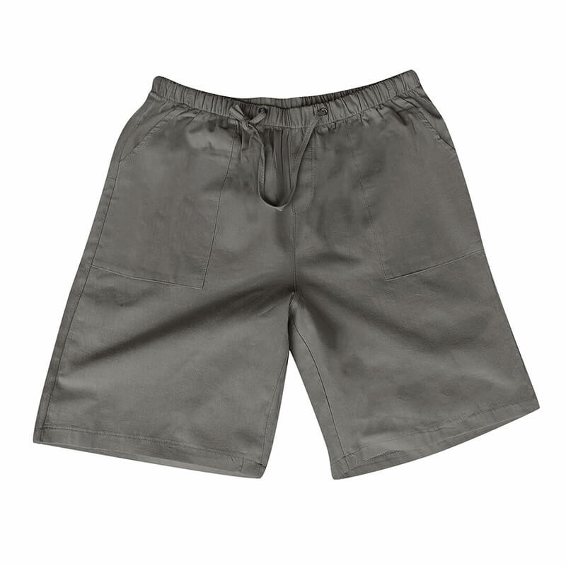 Men's Linen Multi-pocket Drawstring Design Casual Shorts
