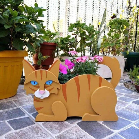 Orange Cat Planter AP073