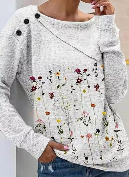 Outside my Garden Floral Print Top