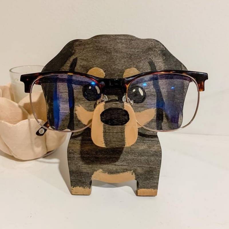 Handmade Glasses Stand F056 Dachshund