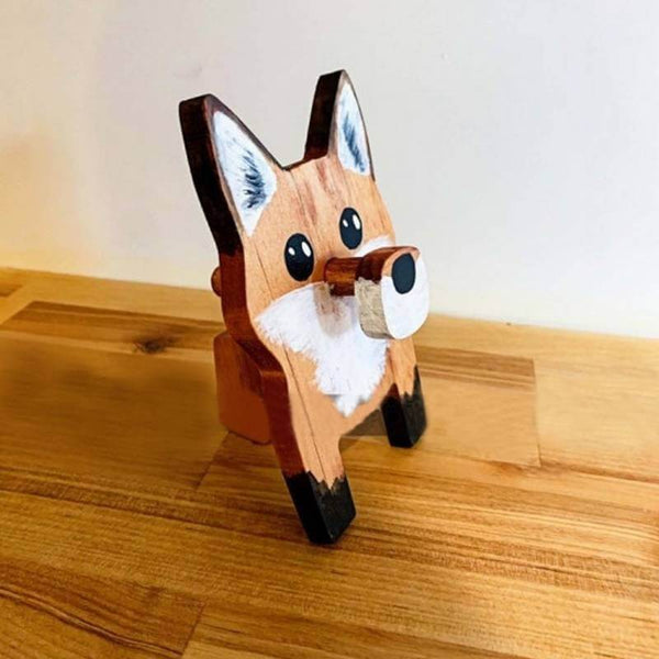 Handmade Glasses Stand F033 Red Fox