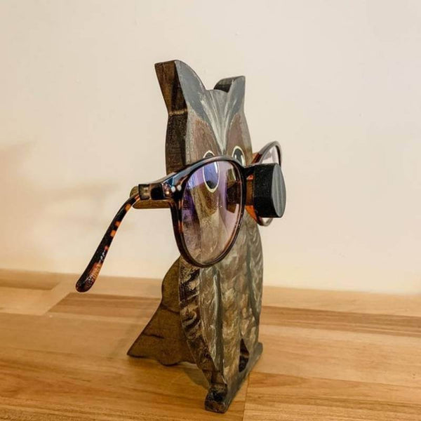 Handmade Glasses Stand F034 Owl