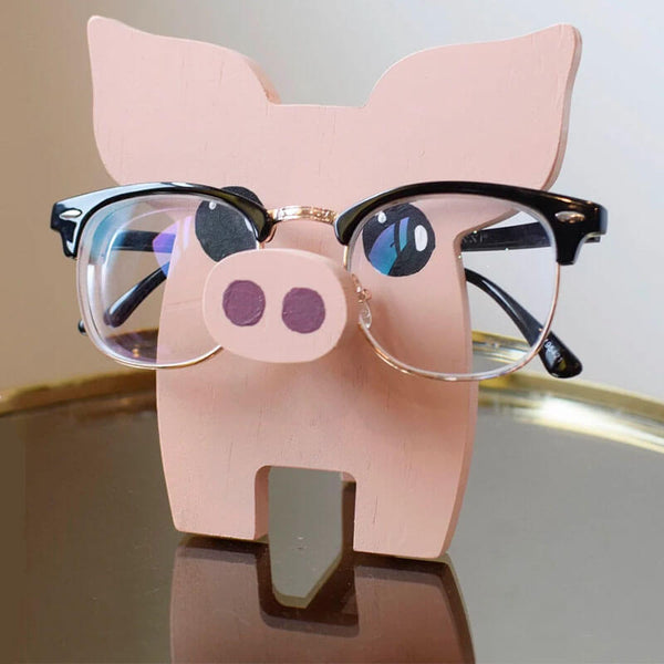 Handmade Glasses Stand F042 Piggy