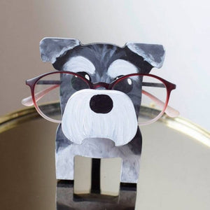 Handmade  Glasses Stand F046 Schnauzer