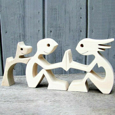 🐕Pet lover gifts | Wood sculpture | Table ornaments | Carved wood decor | Pet memorial | For puppies | Mother's Day Gift
