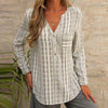 Plaid Relaxed Fit Button Front Top
