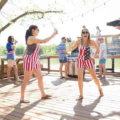 American Flag Overalls Shorts - Your Best Shorts for July 4th