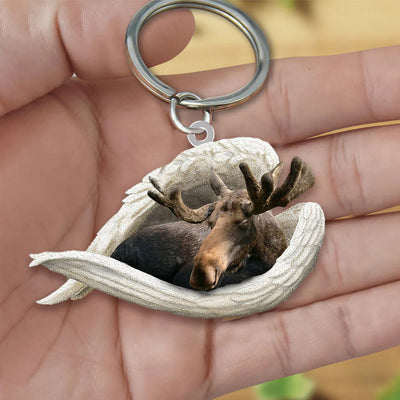 Sleeping Angel Acrylic Keychain Moose SA231