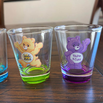 Swear Bears Shot Glasses - 6 Pieces