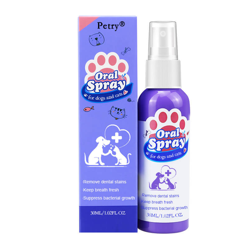 Teeth Cleaning Spray for Dogs & Cats, Eliminate Bad Breath, Targets Tartar & Plaque, Without Brushing